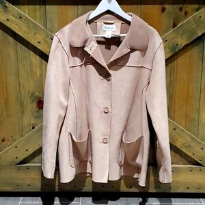 Westbound TAN FAUX SUEDE SHACKET SIZE SMALL